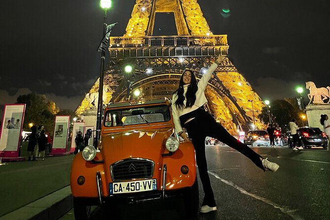2-hour Private Night Ride in a Citroën 2CV in Paris - Eiffel Tower: Short Time, Strong Photo Payoff