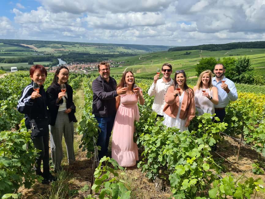 Authentic Champagne Tour: 3 vineyards, 10 Tastings & Lunch - UNESCO vineyards and vineyard-road views you can’t really get by train