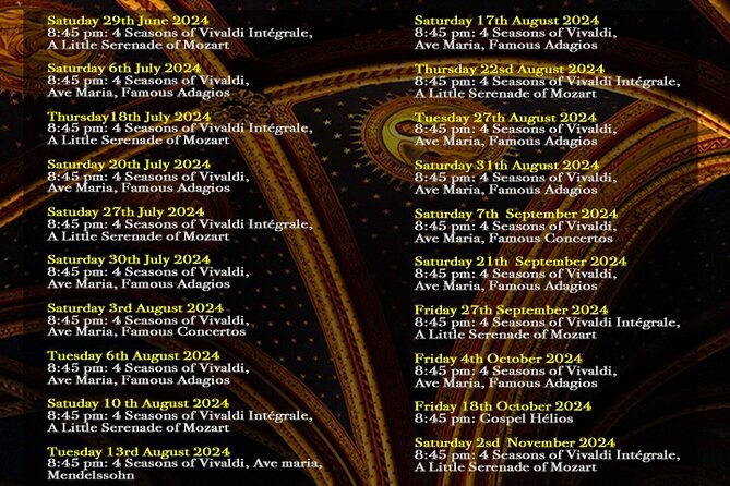 Classical Music Concert Saint Germain des Prés Church - Price and value: what $60.01 buys you in Paris
