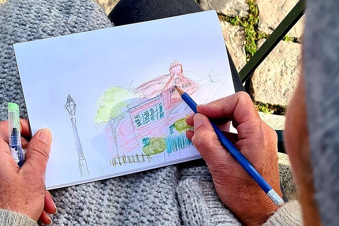 Drawing workshop / creative notebook during an unusual walk in Montmartre - Sacré-Cœur finish: sketching with a view