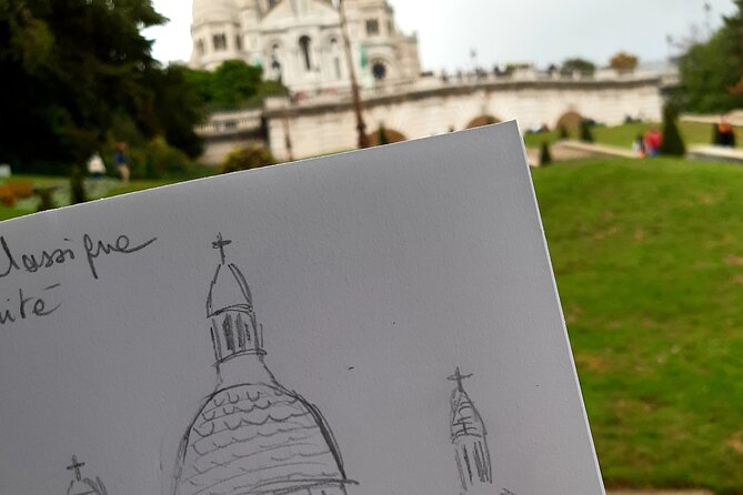 Drawing workshop / creative notebook during an unusual walk in Montmartre - What level of artist is this for?