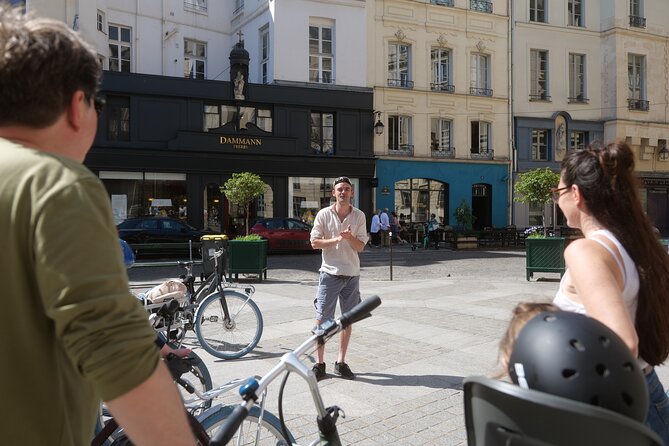 Guided Tour of Paris by Bike - Marais streets near Pompidou and Stravinsky fountain