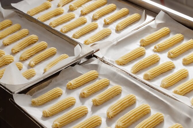 Hands-on Eclair and Choux Making with a Pastry Chef - Step 2: piping sticks of choux for crisp shells