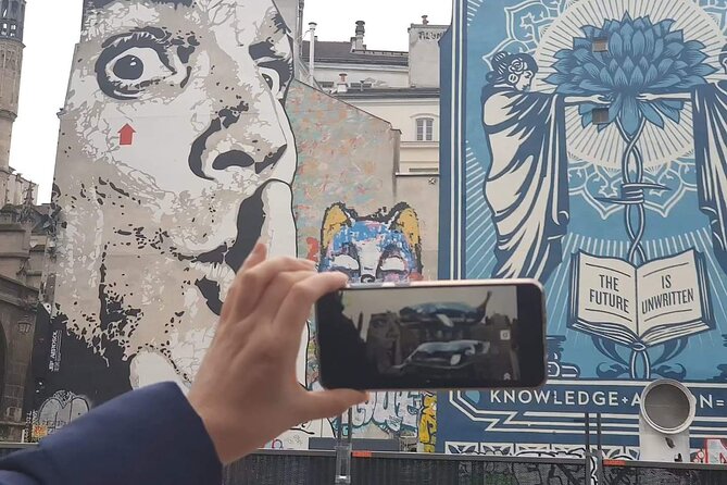 Invader Hunt - Street Art Tour of le Marais - Stop 1: Fontaine Stravinsky and the Art Around It