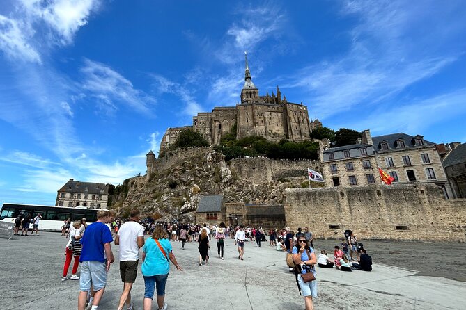 Normandy D-Day Tour with Mont Saint-Michel Day Trip from Paris - Mont Saint-Michel first look: lunch time and island atmosphere