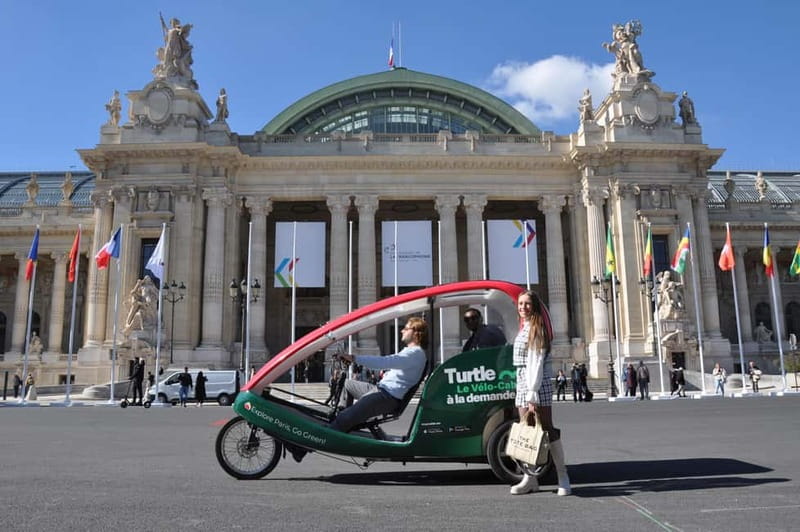 Paris: 2 hours Emily Tour in a Private Rickshaw bike - Electric Turtle Ricks: A Green Way to See Paris Fast