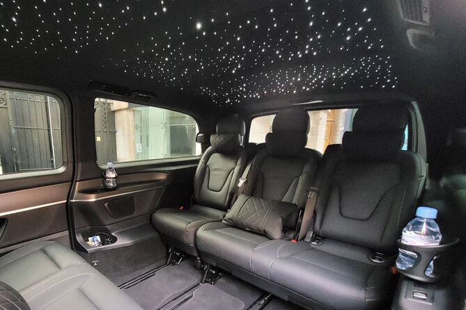 Paris Airport (CDG/ORLY) Transfer Minivan From or To Paris 1way - On the road: WiFi, water, luggage help, and safety-first driving