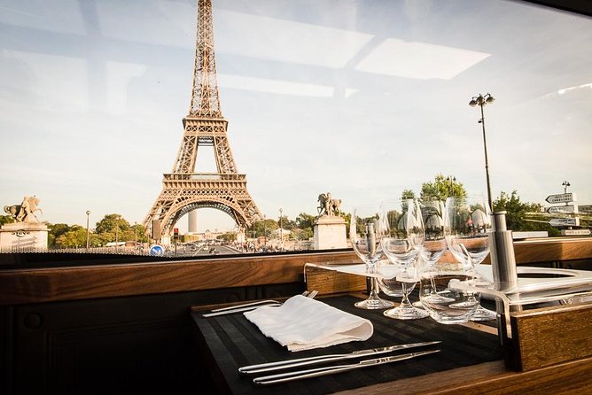 Paris Bustronome Gourmet Sightseeing Dinner on a Panoramic Bus - Paris by Night From a Glass Roof Bus