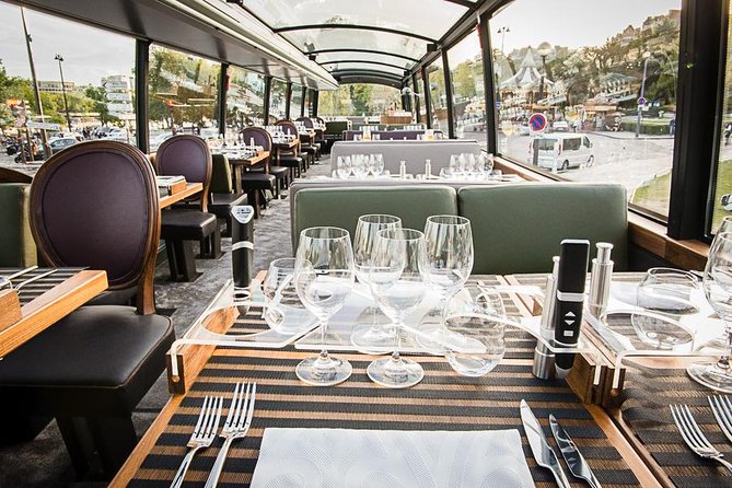 Paris Bustronome Gourmet Sightseeing Lunch on a Panoramic Bus - Audio, music, and the reality of how the narration works
