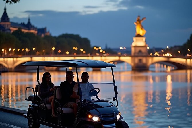Paris by Night 2 Hour Private Golf Cart Tour - Louvre glass pyramid: quick, clean photos with less hassle