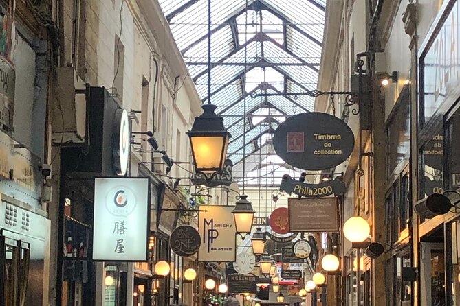 Paris Covered Passages Treasure Hunt — Self-guided Game - Passage des Panoramas: Cafés, Postal Traces, and Neon-Era Details