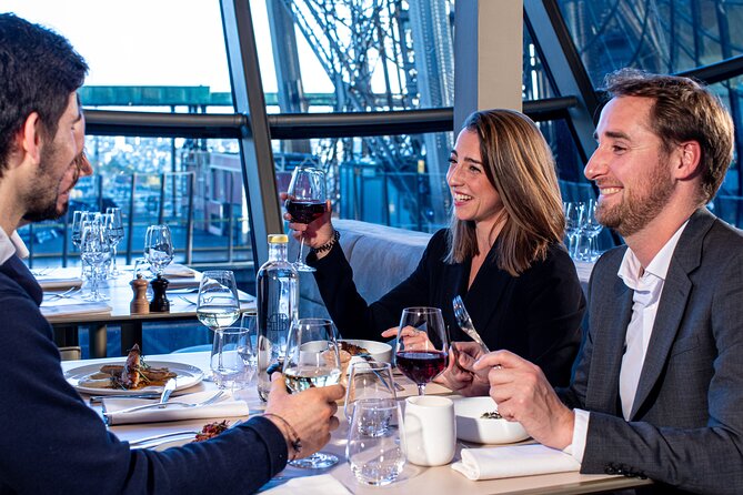 Paris Earliest Lunch at Eiffel Tower Madame Brasserie Restaurant - First-Floor Views: Seine River Tables vs Brasserie-Interior Ambience