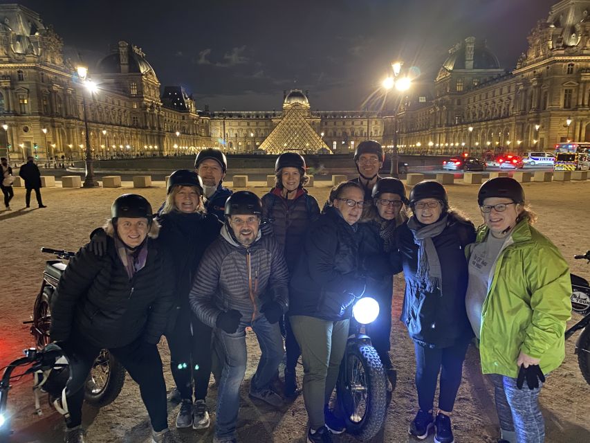 Paris: Eiffel Tower and Notre Dame Night Tour by E-Bike - Louvre area to Tuileries Gardens: where the night starts to make sense