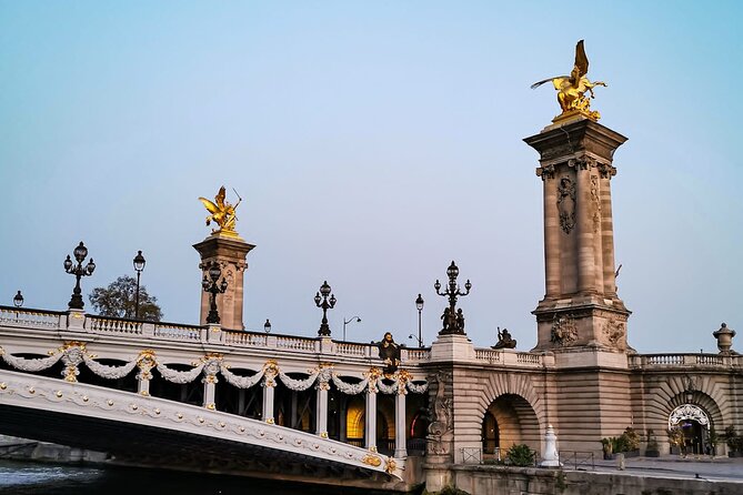 Paris en Scene 3 Course Seine River Dinner Cruise - Alexandre III Bridge and Grand Palais: classic Paris craftsmanship in motion