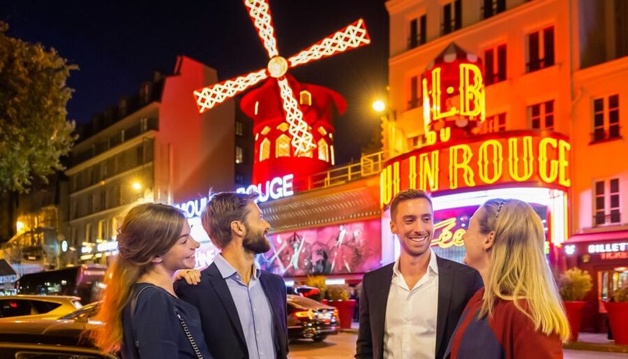 Paris: Evening Sightseeing Tour and Moulin Rouge Show - Paris After Dark: Eiffel Tower, Notre-Dame, the Louvre, and Seine Bridges