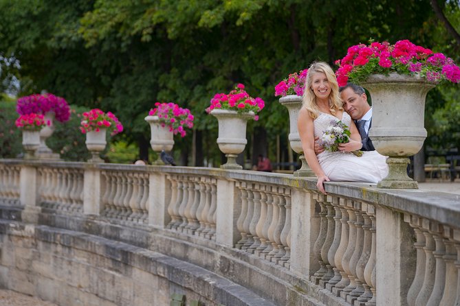 Paris Luxembourg Garden Wedding Vows Renewal Ceremony with Photo Shoot - Celebrant/escort included: making the words feel personal