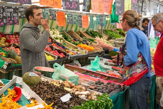 Paris Marché d’Aligre Walking Tour with Chocolate and Cheese Tasting - Walking the Market: how the route moves between stalls and shops