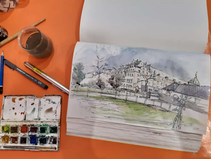 Paris: Plein Air Sketching Course, Drawing & Watercolor - Entering The Day: The 9:30am Cafe Start That Sets the Tone