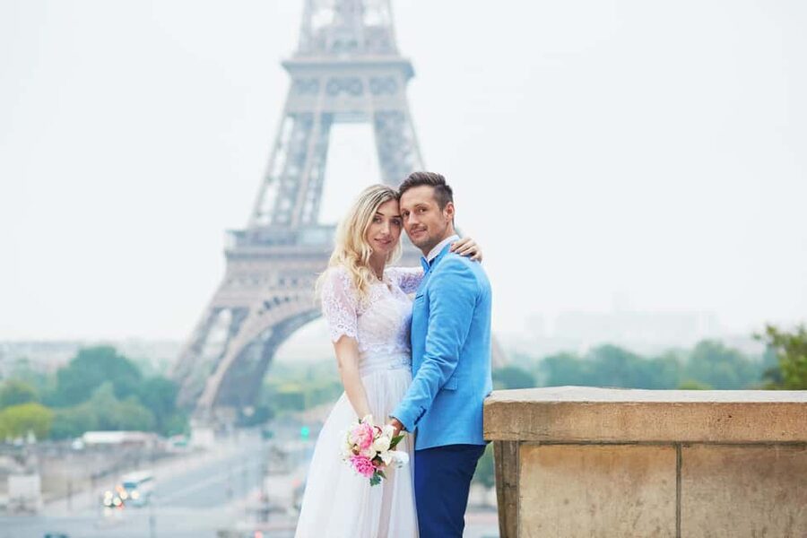 Paris: Romantic Couple Photoshoot (with flower bouquet!) - Price and Value: $133 for a Private Couple Session (Up to 2)
