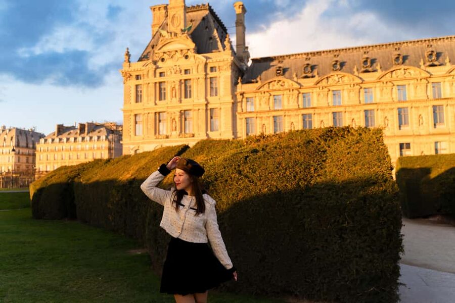 Paris:sunset photoshoot in ❤️️ of Paris- Louvre Orsay Eiffel - The Route in Practice: Louvre, Orsay, Eiffel, Notre-Dame Area, and Tuileries