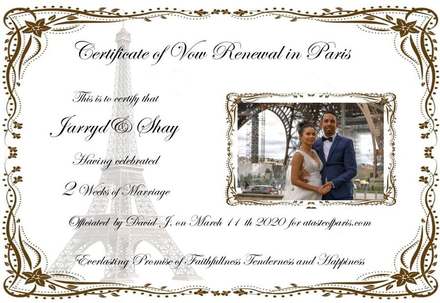Paris: Wedding Vows Renewal Personal Photo or Video Shoot - Key points to know before you go