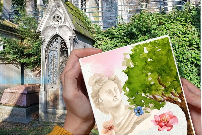 Père Lachaise Cemetery Art: Watercolor Postcard Workshop in Paris - Picking Your Spot: How the Artist Helps You Choose a View