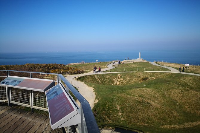 Pointe du Hoc,Omaha Beach, American Cemetery - Day trip from Paris to Normandy - Omaha Beach monuments and the National Guard Monument stop for context