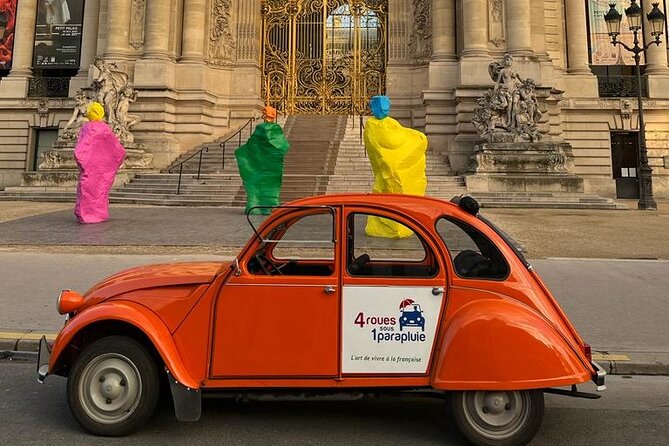 Private tour Paris 3 hours in vintage Citroën 2CV - Comfort, Photos, and the Rooftop Factor