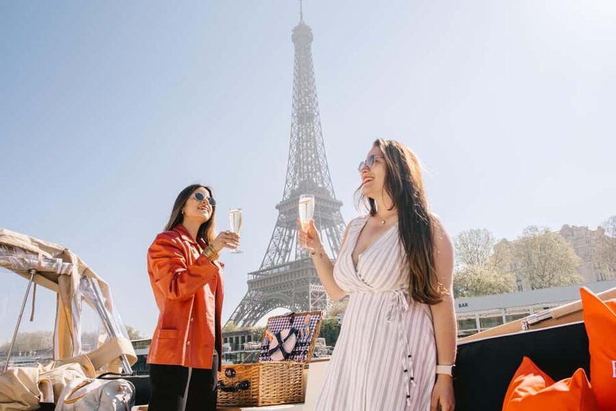 The Official Emily in Paris Champagne Seine Cruise - Entering the cruise at Port des Invalides (Batobus dock)