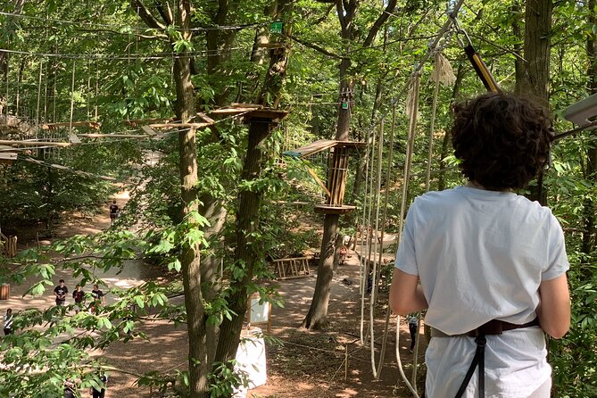 Tree Top Adventure in Forest of Meudon - Getting geared up: harness, lifeline, and the safety mini-lesson