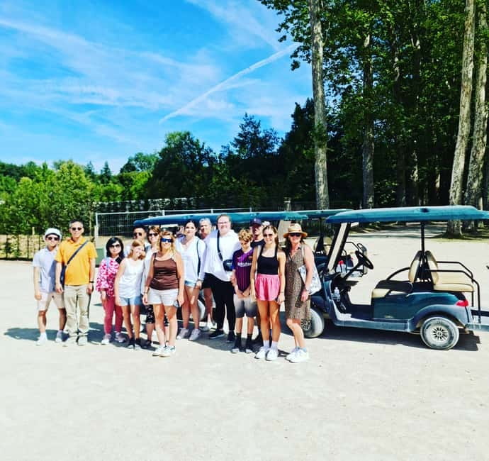 Versailles: Golfcarts & Bikes Guided Tour, Hamlet+Fountains - Petit and Grand Trianon areas: what you get for your ticket