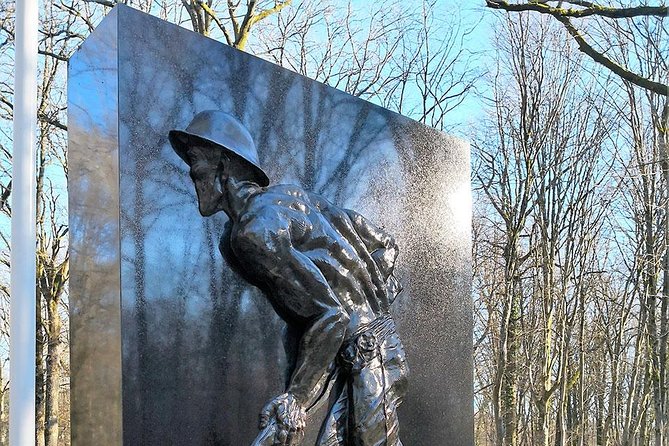 WW1 Belleau Wood and American Monument in Château-Thierry - Day trip from Paris - Aisne-Marne American Cemetery: names, missing men, and a chapel scarred on purpose