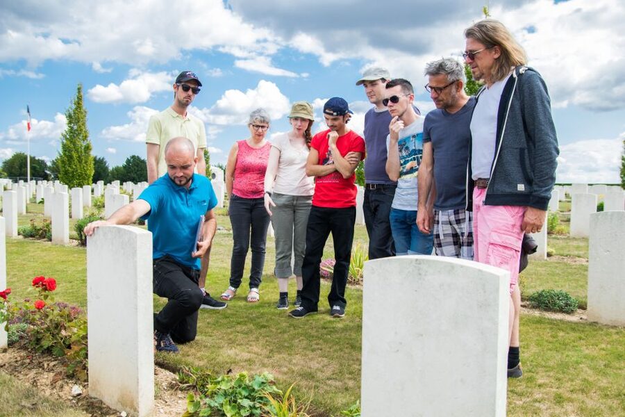 WWI Somme Battlefields Day Trip from Paris - Lochnagar Crater: one guided look at the mine explosion